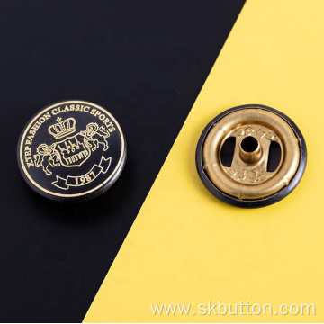 Custom printed logo snap button